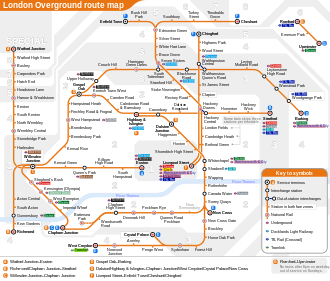 streckennetz von london overground (stand mai 2015)