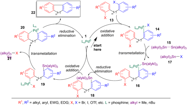 by eaborn in 1976, which forms arylstannanes from arylhalides