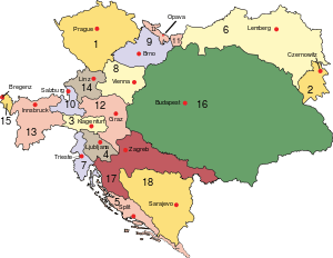 1914年的奥匈帝国地图