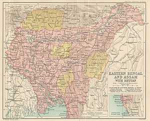 东孟加拉和阿萨姆邦地图图片