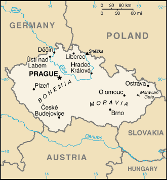 位于欧洲核心地带的捷克为一中欧内陆国,其四个邻国分别为北方的波兰图片