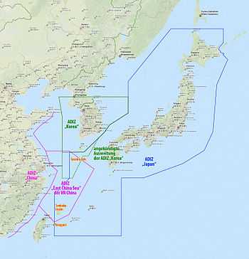 日本防空识别区与中国东海防空识别区,二者有明显的重合部分