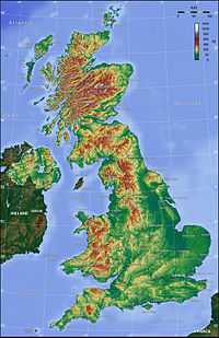 英国地形图图片
