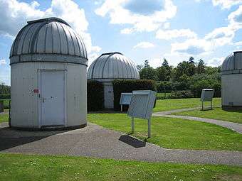 some of the optical telescopes at bayfordbury observatory