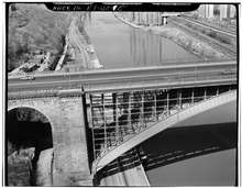 Abutment for a large steel arch bridge
