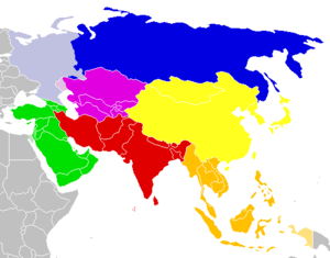 regions of asia described by the unsd: central asia eastern asia