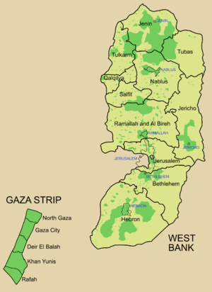 governorates of the palestinian national authority