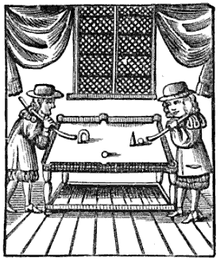 Table de billard vers 1674.