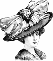Chapeau féminin de 1911