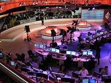 Le studio des actualités d'Al Jazeera