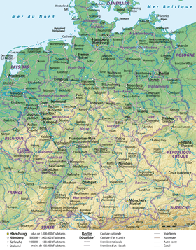 Carte de l’Allemagne.