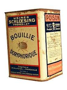  Ancienne boite d'insecticide à base de sels d'arsenic