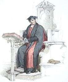 Docteur en théologie à l'université d'Oxford, Rudolph Ackermann, History of Oxford, 1814.