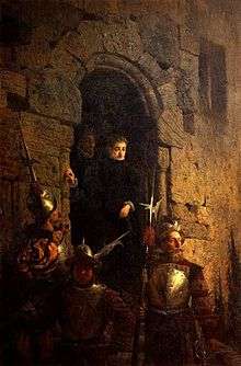 Vassili Polenov, Arrestation d'une femme huguenote, 1875, peinture