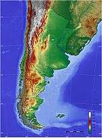 Carte topographique de l’Argentine