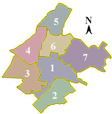  Les 7 districts de la municipalité d'Athènes