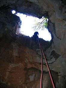 Descente dans un aven