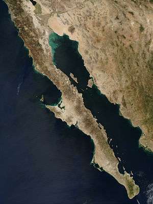 Image satellite de la péninsule de Basse-Californie