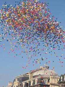 Lâcher de ballons gonflables