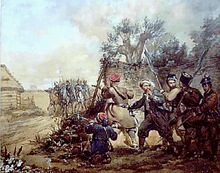 Zouaves de la Mort, à la bataille de Miechów, 17 février 1863.