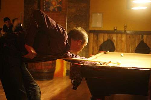 Un joueur de billard en 2007.