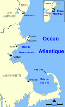 Carte de situation de Boston