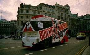 Bus sur le boycott de l'apartheid.