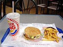 Frites servies dans un restaurant Burger King.