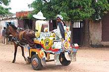 Calèche utilisée comme taxi