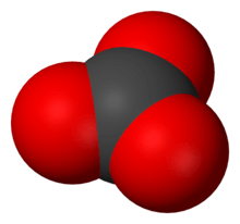 Structure d'un ion carbonate.