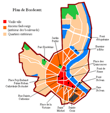 Carte de Bordeaux.