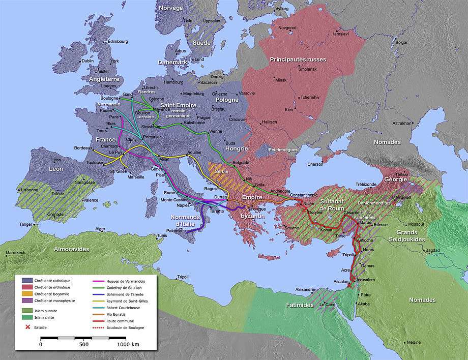 Carte de la Ire croisade