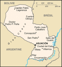 Carte du Paraguay