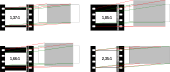 Sur la pellicule, la largeur du photogramme est constante (18 mm), mais à la projection, c'est la hauteur qui est constante (hauteur de l'écran) ; on utilise donc des objectifs avec différentes focales ; pour le format 2,39:1 (CinemaScope), on utilise de plus une anamorphose