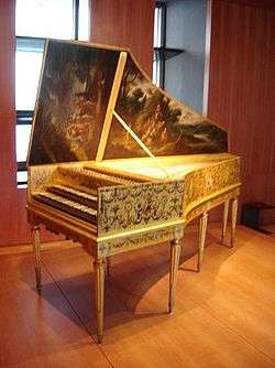 Ce clavecin, exposé au Musée de la Musique à Paris, a été fait par Andreas Rückers en 1646, ravalé par Blanchet en 1720(?) et en 1756 puis par Taskin en 1770 et en 1780.