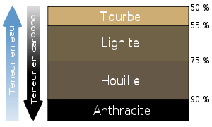 Principaux types de charbons