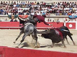 Corrida de rejón.