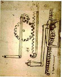 Cric dessiné par Léonard de Vinci