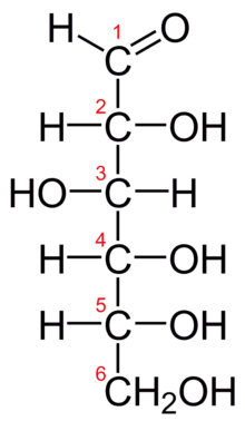 Structure du D-glucose.