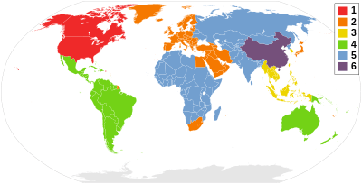 Les différentes régions commerciales de DVD du monde