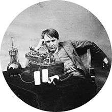 Edison et son Phonographe.