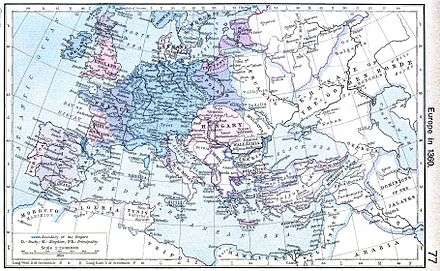 Carte de l'Europe en 1360