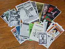 Quelques fanzines de tailles et de sujets différents.