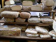 Fromages au marché en Italie