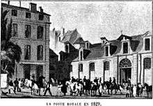 La poste royale française, v. 1820