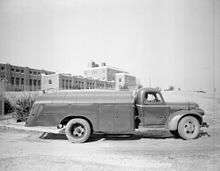 Camion livrant du fioul pour usage domestique ou industriel en Caroline du Nord, 1945.