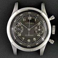 Un chronographe bracelet Gallet.