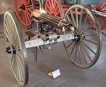 Mitrailleuse Gatling.