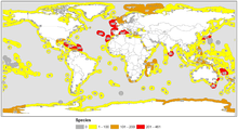 Diversité globale des éponges marines.