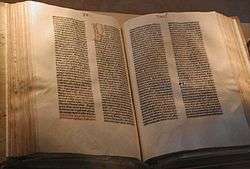 La Bible de Gutenberg.